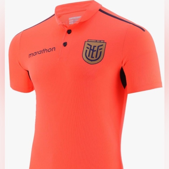 Marathon Other - Marathon Authentic Ecuador Team Soccer Orange Pre Match Polo Shirt Men’s Sz: S